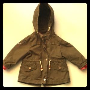 Zara 18-24 months green/pink army jacket